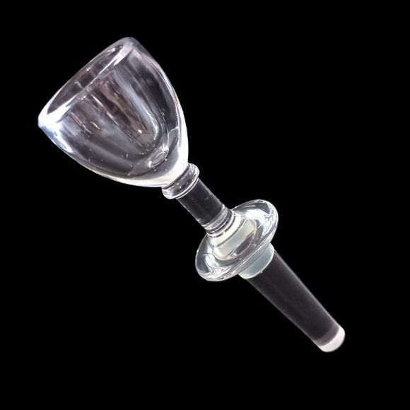 MIKASA Crystal Wine Bottle Stopper Cork Plug Wine Glass Goblet Shaped Vintage. - Picture 10 of 16